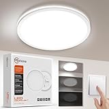 Matane Deckenlampe LED Deckenleuchte Flach 18W, 3 stufen Dimmbar, 3000K/4000K/5000K, 1800LM Ultradünn Badezimmer Lampe für Flur, Küche, Bad, Balkon, Keller, Rund 22cm
