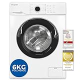 Exquisit Waschmaschine 6kg, Energieeffizienzklasse A, max. 1000 U/min, ECO 40-60, Kurzprogramm, Kindersicherung, 16 Waschprogramme, WA56110-020A weiss