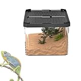 Reptilienbecken, Eidechsenbehälter, Schlangenbecken, bestes transparentes Schlangenbecken, Schiebeabdeckung, Eidechsen-Tank für einfachen Zugang, Wartung, Bartagamen und andere Reptilien
