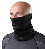 TODO Universal Schlauchschal Winter Halstuch für Laufen Radsport Herren Damen Multifunktionstuch Halswärmer Warm Fleece Winddicht Ski Nackenwärmer Fussball Schwarz (Schwarz - ns1)