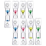 8 Stück Sanduhr Zähneputzen Kinder, Sanduhren Set Für Kinder, Sanduhr 3 Minuten, Zahnputzuhr Kinders, Zeitmessung Für Das Zähneputzen Mit Kinderneieruhr, Teeuhr,Spiele, 4 Farbe