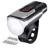SIGMA SPORT - Aura 80 | LED Fahrradlicht 80 Lux | StVZO zugelassenes, akkubetriebenes Vorderlicht, Front, Schwarz