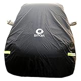 Autoabdeckung Abdeckplane Vollgarage Plane Autoplane FüR Smart Fortwo Wasserdicht SchutzhüLle Abdeckung HüLle Sonnenschutz Staubdicht Schwarz