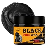 Miyanvuo Reifen Glanz - 80g Beschichtungspaste für Glanz | Reifen Reiniger Und,für Auto LKW Motorrad Boot Felgen Detailpflege