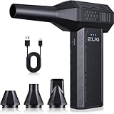 EUKI Elektrisches Staubgebläse, 3-Gang 130.000 U/min Druckluft, 5000mAh Akku, USB-C Schnellladung, Compressed Air Duster, für Computer, Tastatur, Outdoor, Haus, Auto