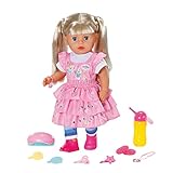 BABY born Kindergarten Little Sister, Puppe mit Haaren und Funktionen ohne Batterie, inkl. Zubehör, für Kinder ab 3 Jahren, 36 cm große Puppe, 828533 Zapf Creation