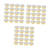 PRETYZOOM 3 Sätze Tortenbodenbecher Backform Aus Aluminiumfolie Mini-cupcake-förmchen Backförmchen Muffinförmchen Cupcake-wrapper Cupcake-becher Cupcake-dosen Papier Golden 500 Stück * 3
