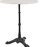 Marmortisch Bistrotisch Cafetisch Gastrotisch weiß Ø60x72 cm