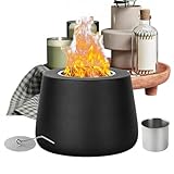 für den Außenbereich – tragbarer Gartenkamin aus Eisen, kompakt, 5,31 Zoll | Moderner Feuerkorb 650 g mit Innentasse, Löschdeckel, platzsparend für Balkon, Terrasse,