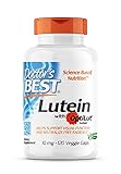 Doctor's Best, Lutein, mit Optilut, 10 mg, 120 vegane Kapseln, Carotinoid, Zeaxanthin, Laborgeprüft, Hochdosiert, Sojafrei, Glutenfrei