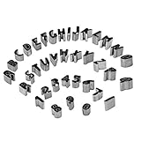 37 Stück Fondant ausstechformen für Keks Fondant, Alphabet Nummer Mathematische Symbole mit Aufbewahrungsbox, Edelstahl