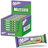 Milka Nussini Riegel – Knusprige Waffelschnitte mit Haselnusscrème und Alpenmilch-Schokolade – 35 x 31,5g