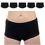 SES Taillenslip Damen 5er Pack 52 aus 100% Baumwolle schwarz/Feinripp Unterhosen Damen Hohe Taille, hoher Leibhöhe und sanften Bündchen/Damen Taillenslip mit hohem Komfort