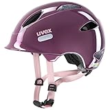uvex OYO - Leichter Fahrradhelm für Kinder - intergierter Seitenschutz - erweiterbar mit LED-Licht - Plum - dust Rose - 50-54 cm