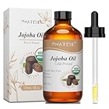 PHATOIL Jojobaöl Bio Kaltgepresst 118ML, Jojoba Oil USDA Organic 100% Rein Natürlich, Jojobaöl Vegan Hexanfrei für Haut, Haare, Nägel, Feuchtigkeitspflege Gesichtsöl, Körperöl, Haaröl mit Pipette