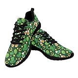 Jeiento Damen-Netz-Turnschuhe, Schnürschuhe, Reisen, lässig, bequem, Sport, Fitnessstudio, Laufschuhe, Walking-Sneaker, Joggen, Fitness, St. Patrick's Day Holiday Celebrate, 6.5
