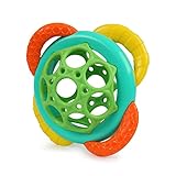 Bright Starts Oball Greif- und Beißring mit unterschiedlichen, beißfesten Oberflächen perfekt zum Zahnen geeignet, ab 3 Monaten