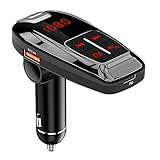 Neueste FM Transmitter Bluetooth 5.3, SONRU Bluetooth Auto Radio Adapter Freisprecheinrichtung, PD3.0 Typ C Schnellladung, Siri/Google Assistent, Unterstützung TF Karte U Disk, A2DP Crystal Sound