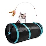 Katzen Tunnel Katzenkratztunnel Spieltunnel für Katzen Katzen Spielzeug Tunnel Foldable Cat Tunnel Katzen Versteck mit Tunnel