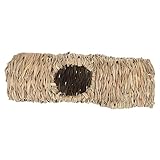 PEPLAYTAL Spielzeugtunnel Aus Stroh Meerschweinchen Kaut Spielzeugratte Hasenversteck Nahrungssuche Ratten Käfig Hamster Grashaus Essen Haustier Hamsterröhren Tunnel Hase Und Leine Hund