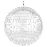 VEVOR Spiegelkugel 295 mm, Diskokugel, Discokugel-Mirrorball mit Aufhängering, Blitz-Diskokugel-Partydekorationen, ideal für DJ-Club, Bühne, Hochzeit, Geburtstag, Weihnachten, Silvesterfeier