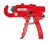 ROTHENBERGER Industrial Kunststoffrohrabschneider Ø 0–36 mm, Rohrschneider für Kunststoff- & Mehrschicht-Verbundrohre, für Sanitär & Heizung, rostfreie Stahlklinge, mit automatischem Klingenzurückzug