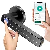 Intelligentes Türschloss,Türschloss Fingerabdruck,Elektronisches Türschloss,Smartes Türschloss App-Fernbedienung,Türgriff mit Fingerabdruck,Smart Lock,WLAN,Tuya,Biometrisch,Fingerabdruck,RFID-Karte