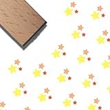 craspire Sterne Stempel Holzstempel Naturholz 3/5 Zoll Wiederverwendbar Vintage Quadratisch Dekorativ Mini Funkeln Druck Scrapbooking Siegel Für Tagebuch Planer Tagebuch Brief Karte Basteln DIY