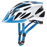 uvex flash - leichter Allround-Helm für Damen und Herren - individuelle Größenanpassung - waschbare Innenausstattung - white blue - 57-61 cm