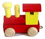 FunWorldToys® Buchstabenzug Bunt Holzeisenbahn Namenszug aus Holz (Locomotive)