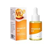 Vitamin E Öl, feuchtigkeitsspendendes Gesichtsöl, Körperhautmassage, nährende Verbesserung, Trockenheitspflegeöl, 30 ml JyW327 (Yellow, 9.2x3.6CM)