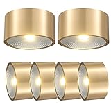LED-Deckenstrahler für den Innenbereich, 3 W, 5 W, 7 W, 9 W, goldfarben, gebürstetes Messing, nordischer Einbaustrahler, 6 Stück