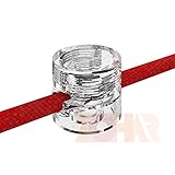 ZOHAR 4 Stück Transparent Matt Zweiteilige Wand- und Deckenpins für Textilkabel Deckenbefestigung Affenschaukel Aufputz-Kabelhalter für Lampe DIY mit Schrauben und Dübeln