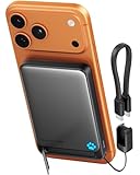 INIU für Magsafe Power bank, Schlanksten 10000mAh 15W Magnetische Powerbank, 45W Ultraschnelles Externe Handyakkus mit USB C Kabel, Powerbank mit Ständer nur für iPhone 17 16 15, Handy-Solarladegeräte