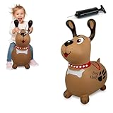 JAMARA 466005 Hüpftier Dog Molly HoppyDoo - Spielzeug für Kinder, Hüpftier Baby Indoor Outdoor, Geschenk für Kinder, Gartenspielzeug, Pflegeleicht, BPA frei, mit Pumpe