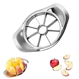 shwcbf Edelstahl Apfelteiler, Apfelspaltenschneider, Apfelzerteiler, Zerschneiden Apfelspalter,Apfelschneider, Kann Zum Schneiden Von Äpfeln, Birnen, Gemüse Usw. Verwendet Werden(Silbrig)