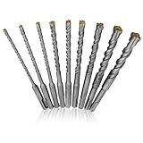 DOAGEAS Hartmetallbestückte SDS-Plus Bohrer-Set, Betonbohrer, Steinbohrer, SDS-Plus-Bits für Beton, Ziegel, Block, Stein, Mauerwerk, 9 Stück