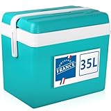 Kühlbox Isolierbox Kühltasche Camping Thermobox Isoliertasche Grau (Kühlbox 35L TÜRKIS)