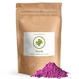 Acerola Pulver 100 g - aus Acerola-Kirschen gewonnen - in bewährter Rohkostqualität - vegan, rein, glutenfrei, laktosefrei - ohne Hilfs- u. Zusatzstoffe