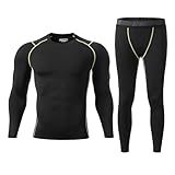 2 Teilig Thermo Unterwäsche Set Unisex Atmungsaktiv Und Thermowäsche Set Warm Weich Funktionsunterwäsche Thermounterhemd Winter Ski Suit Based Layer Freizeit Outfit