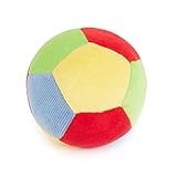 Bieco Ball Kleinkinder mit Rassel | 11 cm | Baby Spielzeug ab 12 Monate | Mädchen und Jungen | Softball | Activity Ball | Stoffball | Spielball | Ball Soft | Hund Softball |