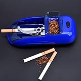 Zigarettenstopfmaschine Stopfmaschine für Zigaretten ZigarettenfüLlmaschine Zigarettenstopfer RaucherzubehöR StopfgeräT mit Agitator und ReinigungsbüRste, Blau