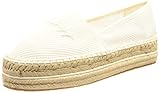 Tommy Hilfiger Damen Strukturierte Flatform-Espadrille Sneaker, weiß, 42 EU