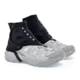 KADVA Gamaschen Wandern ELURRA Schwarz Schlamm-Wasserschutz Elastisches Material Starker Klettverschluss Einfaches Tragen Niedrige Konstruktion Schnürverschluss Ideal für Langlauf