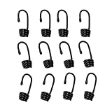 BUBEFSKD Set Von 12 Kunststoff Beschichteten Stahldraht Bungee Haken Für Meereskajaks Und Außenanwendungen.