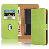 Cadorabo Klapphülle kompatibel mit Huawei P8-Handyhülle mit Kartenfach, 360 Grad Schutzhülle zum klappen- Flip Case Book Cover PU Leder Handytasche klappbar GRÜN