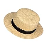 W WIDMANN MILANO Party Fashion 5160P - Luxus Strohhut, Accessoire, Kopfbedeckung, Karneval, Mottoparty