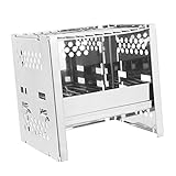 YARNOW Faltbarer Edelstahl Barbecue Grill Tragbares BBQ Rack Für Outdoor Camping Und Picknick Grillwerkzeug Für Perfekte Grillmomente