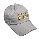 Weiche Baseballkappe, Golden Retriever Dad-Stickerei, Hunde, Pistole, Hund, Twill, Baumwolle, Jagdmütze, für Damen und Herren, Nur hellgraues Design, Einheitsgröße