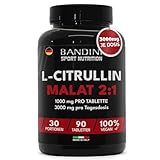 Bandini® CITRULLINMALAT 90 Tabletten 3000 mg pro Tagesdosis – Extra hohe Dosierung (1 Monat Deckung) – 100% veganes Fermentations-L-Citrullin – Citrullin für Sportler und Bodybuilder
